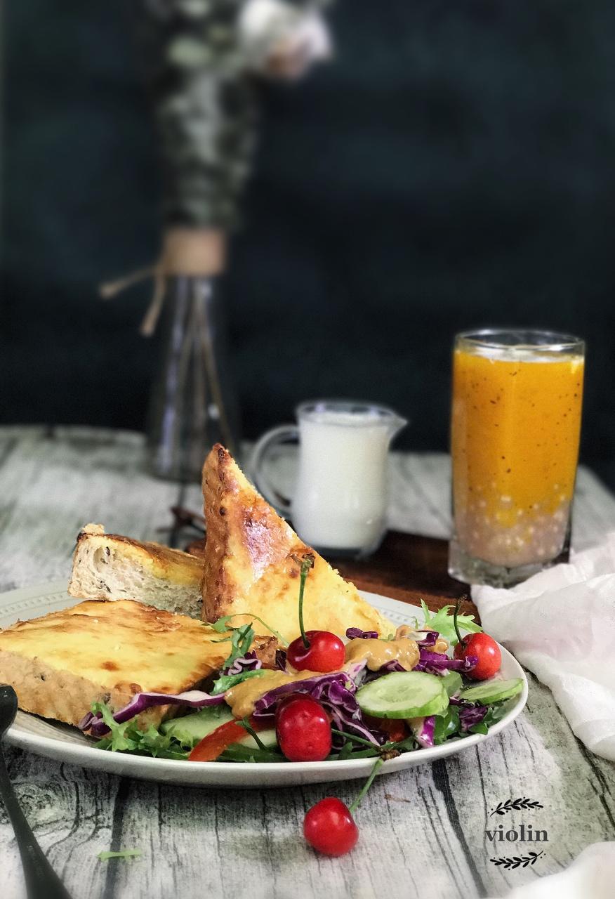 乳酪厚片（消耗吐司，奶油奶酪）