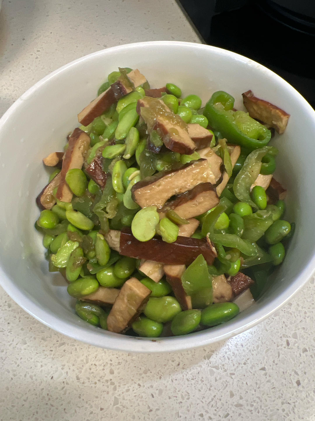 青椒毛豆炒香干