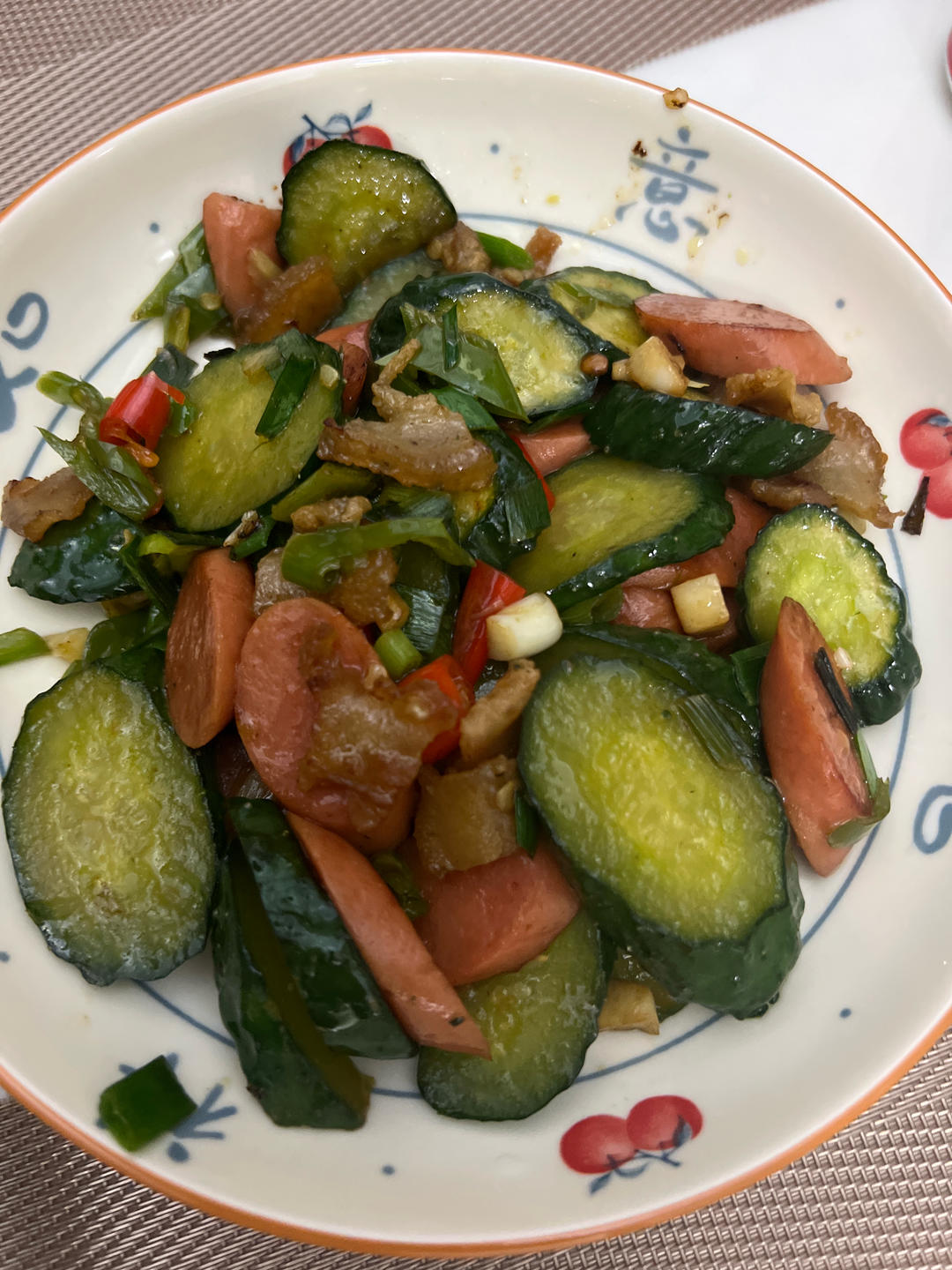 黄瓜炒火腿肠