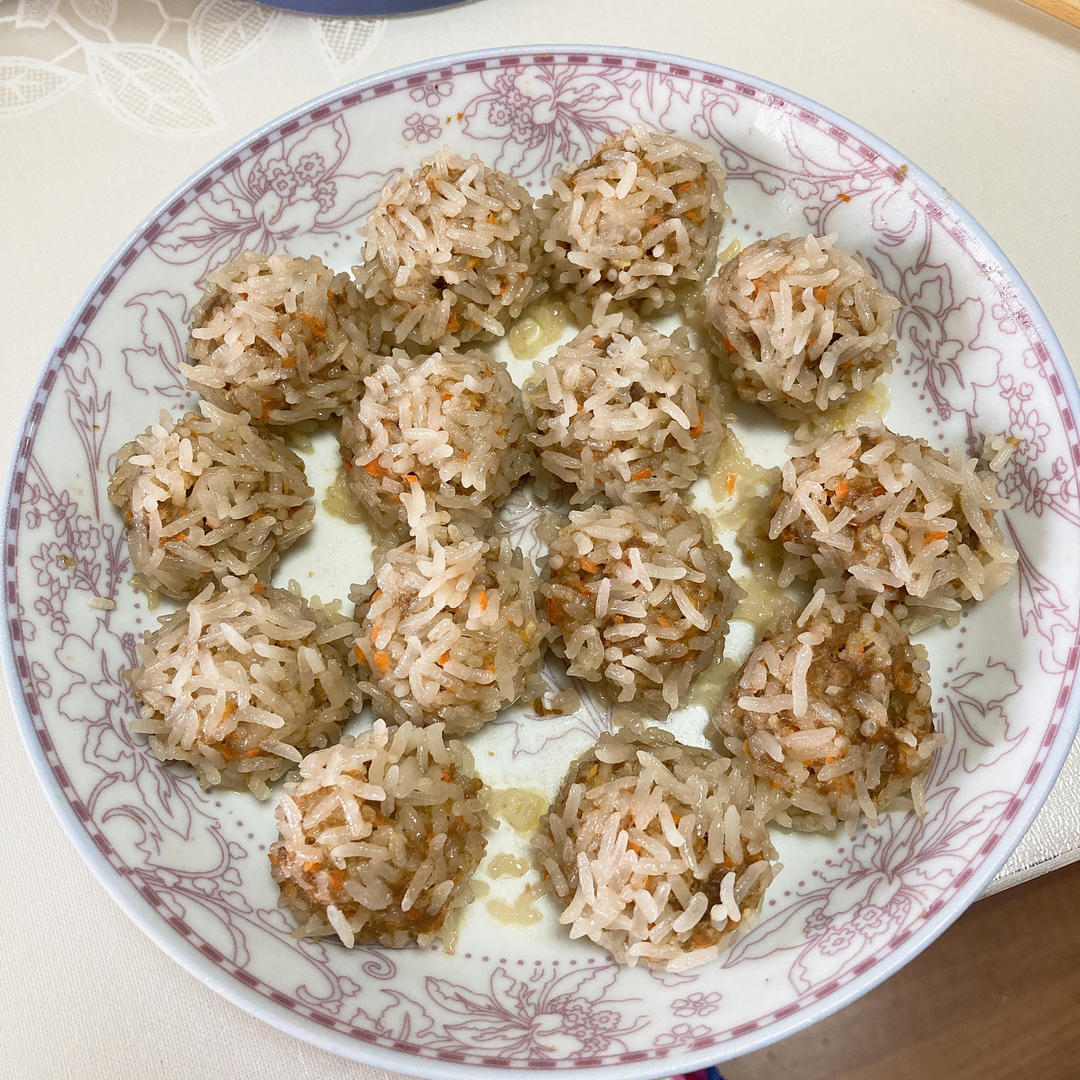 糯米珍珠丸子，年夜饭必备菜，快手蒸菜