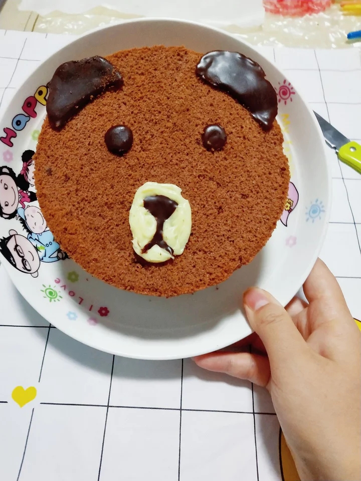 超萌布朗熊🧸 6寸巧克力戚风蛋糕