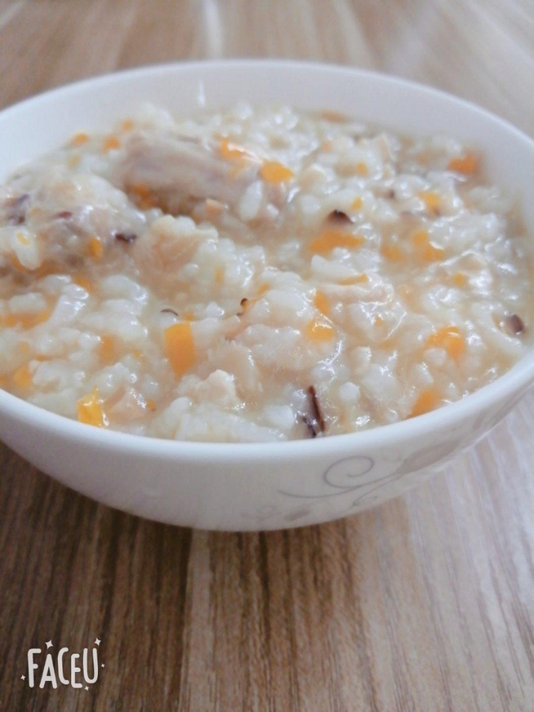 香菇鸡肉粥(宝宝营养早餐)