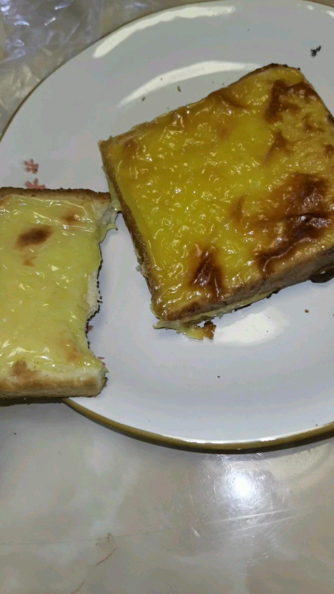 零失败快手岩烧乳酪(熔岩吐司)十分钟网红早餐，好吃哭