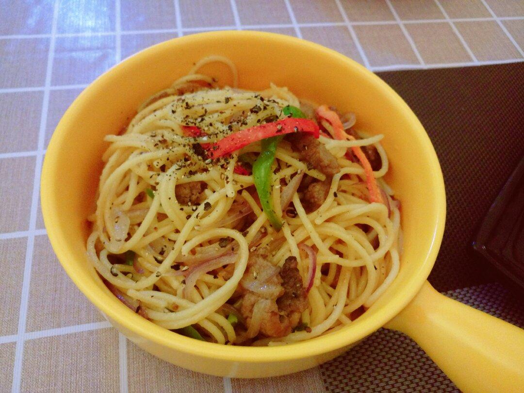 黑胡椒牛柳意大利面