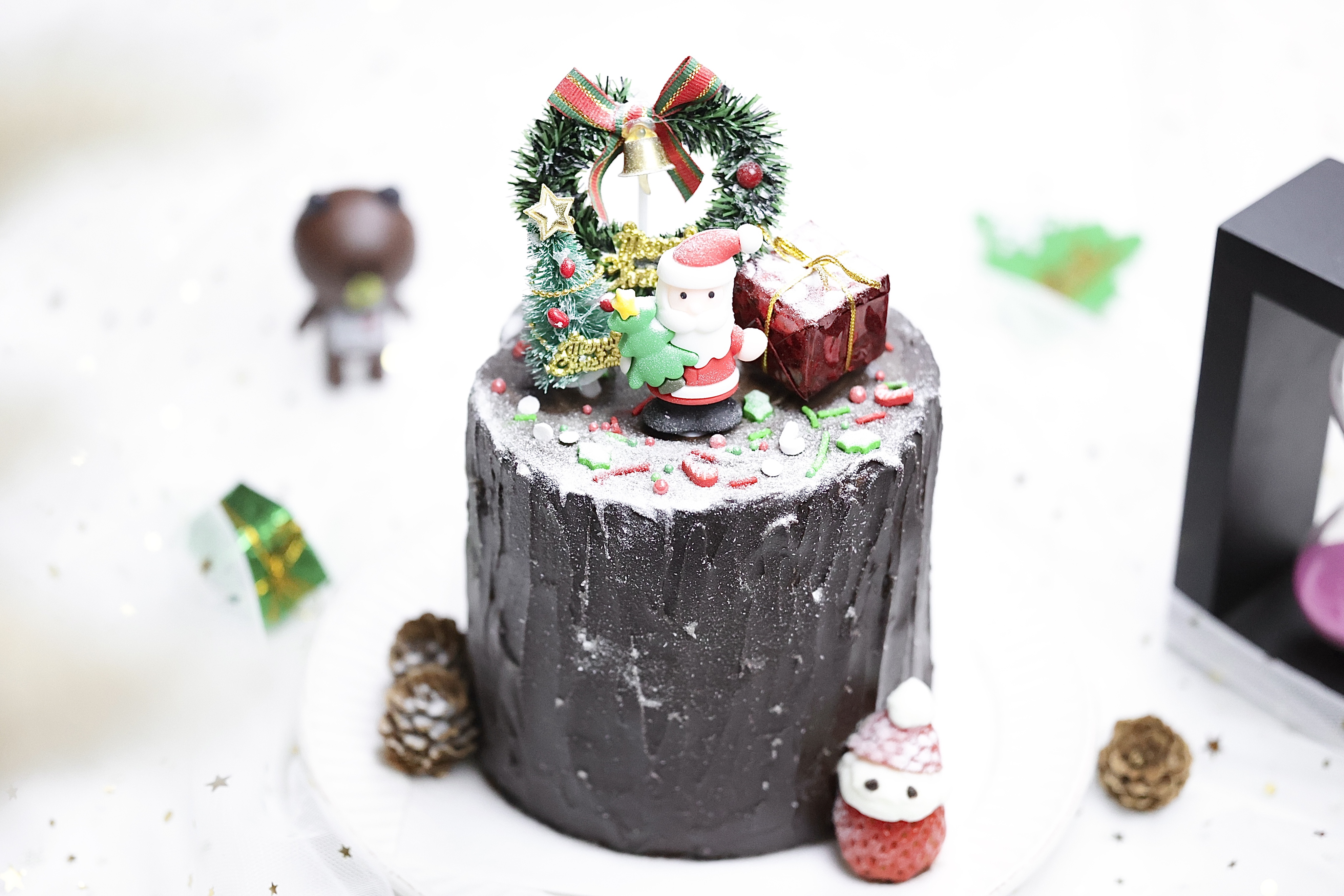圣诞蛋糕🎄巧克力树桩蛋糕的做法 步骤22