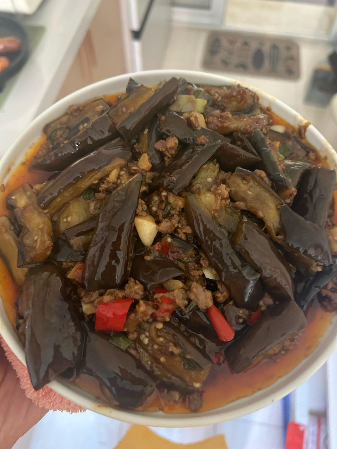红烧肉沫茄子