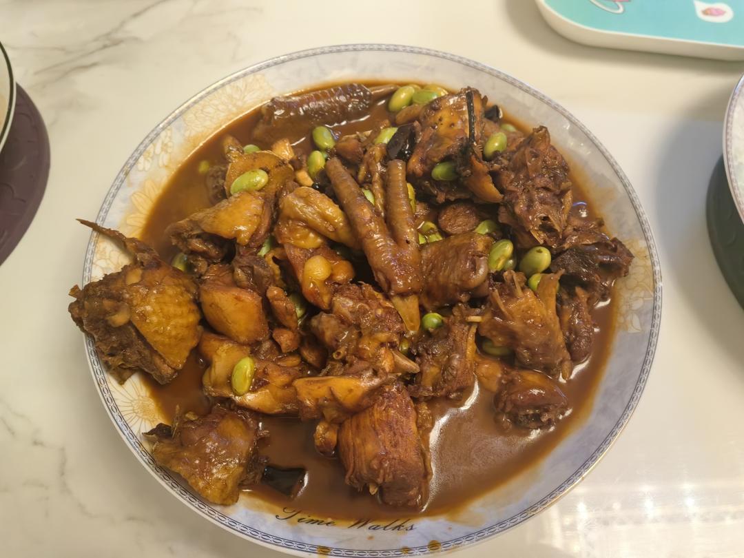 毛豆烧鸡
