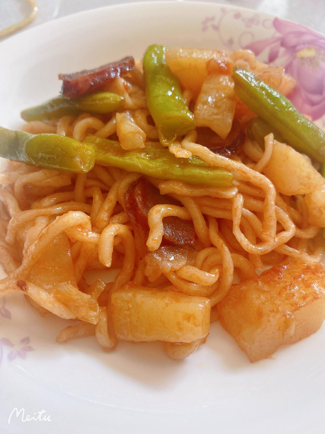 土豆豆角焖面