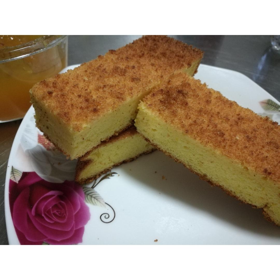 自制肉松拔丝蛋糕