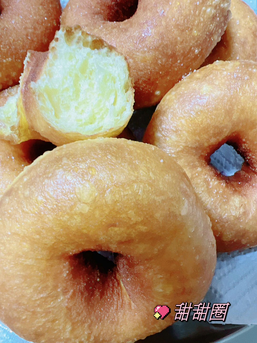🍩超快手一小时低糖无需烤箱的甜甜圈（详细视频）