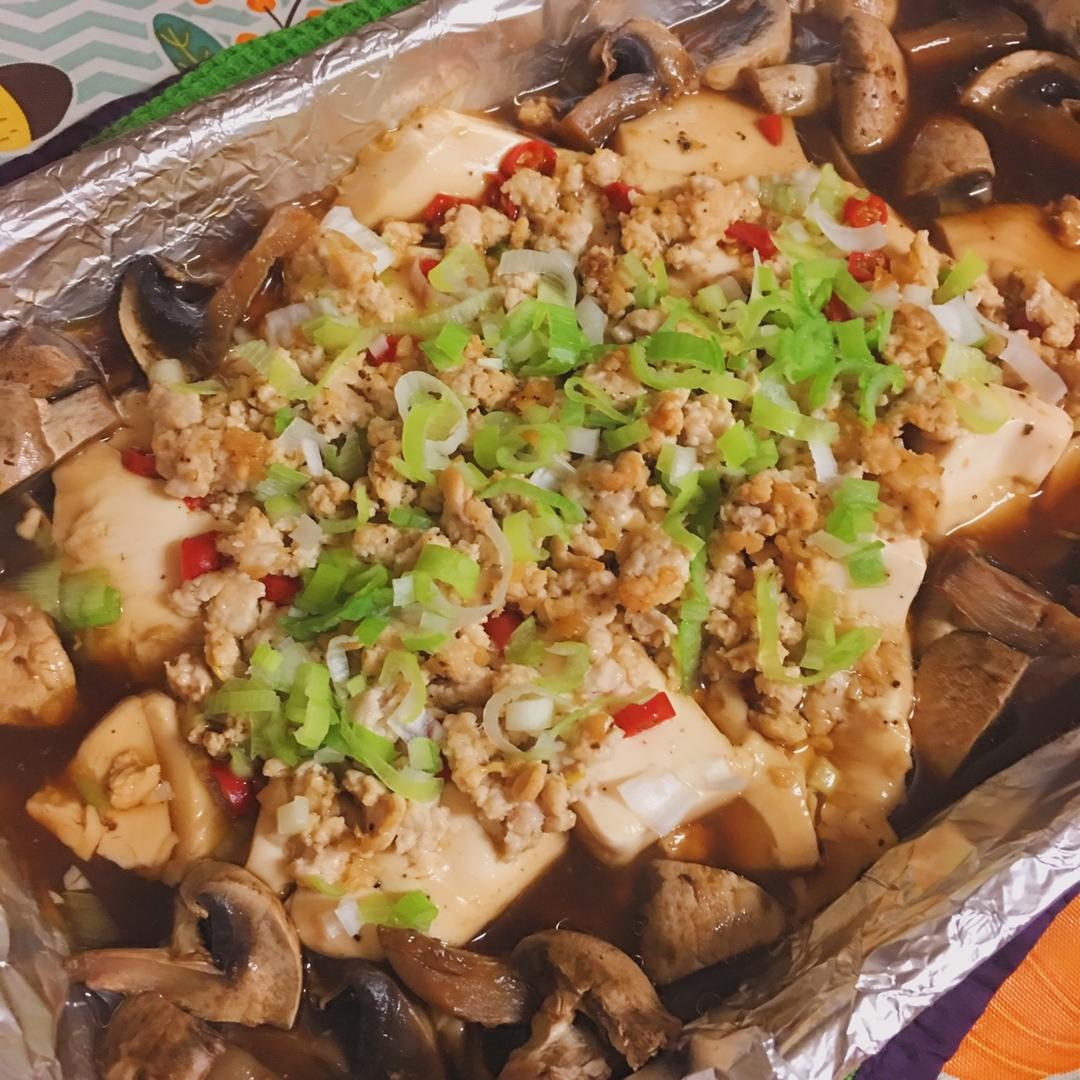 烧烤摊的招牌———锡纸烤豆腐