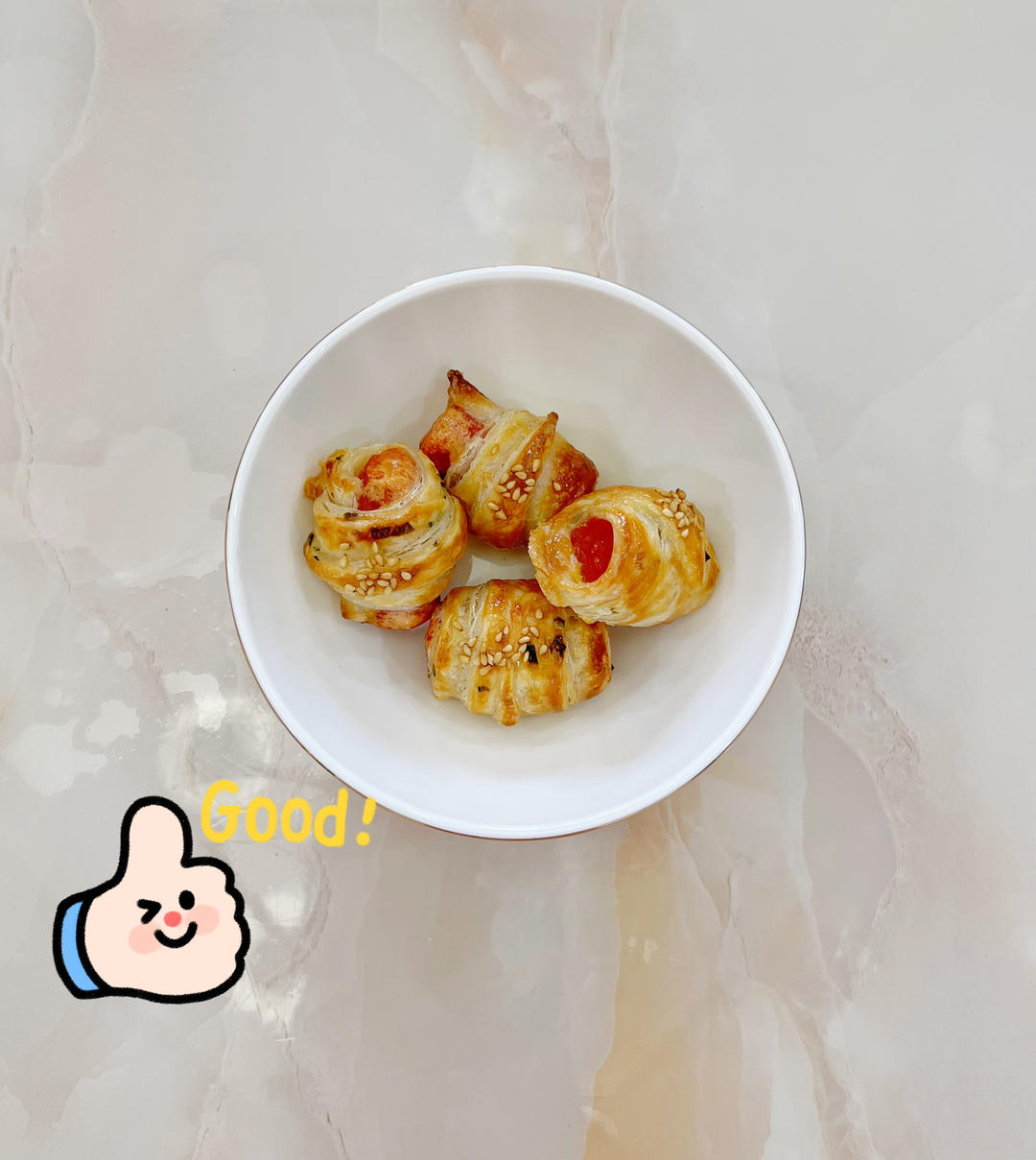 （手抓饼）火腿肠香酥卷——烤箱版