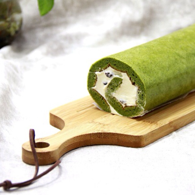 抹茶红豆蛋糕卷