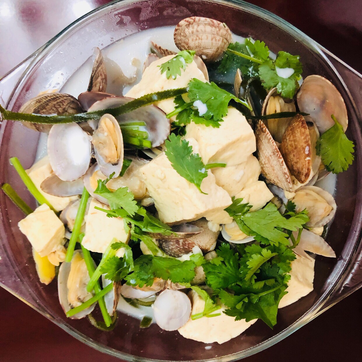 豆腐花甲海带汤～（超级适合减肥刷脂哟）的做法