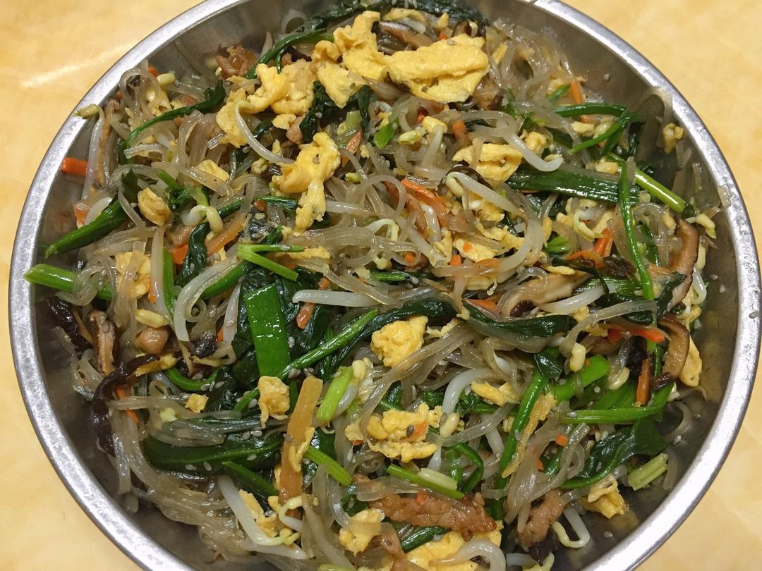韩式粉丝炒杂菜 Korean Style Glass Noodles with Vegetables