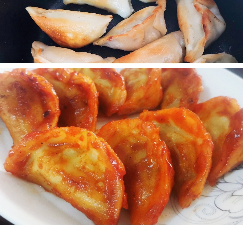 🌶韩式辣煎饺‼️炒年糕粉&饺子💯的做法