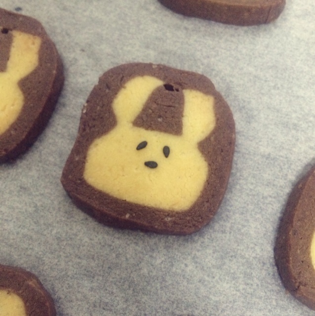 抹茶兔兔曲奇（比熊猫简单！超详细实物图+超良心手绘图）