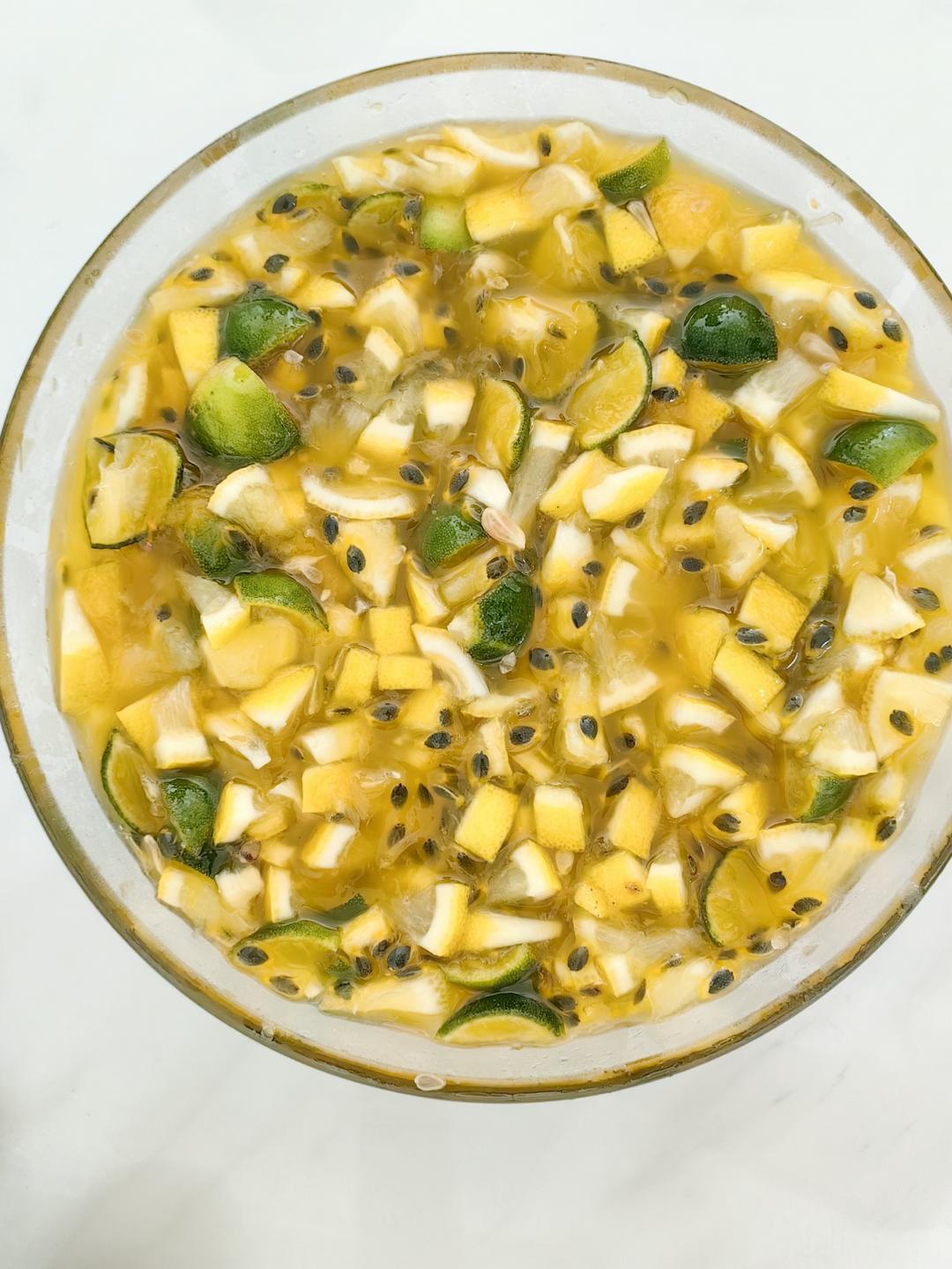 夏天必备【百香果青桔柠檬茶】