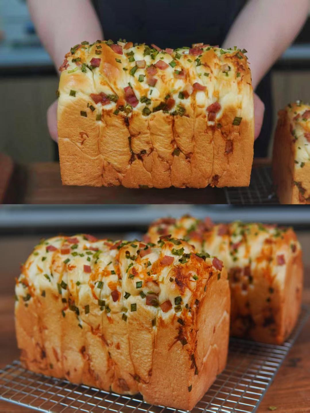 咸味面包天花板！香葱肉松吐司🍞