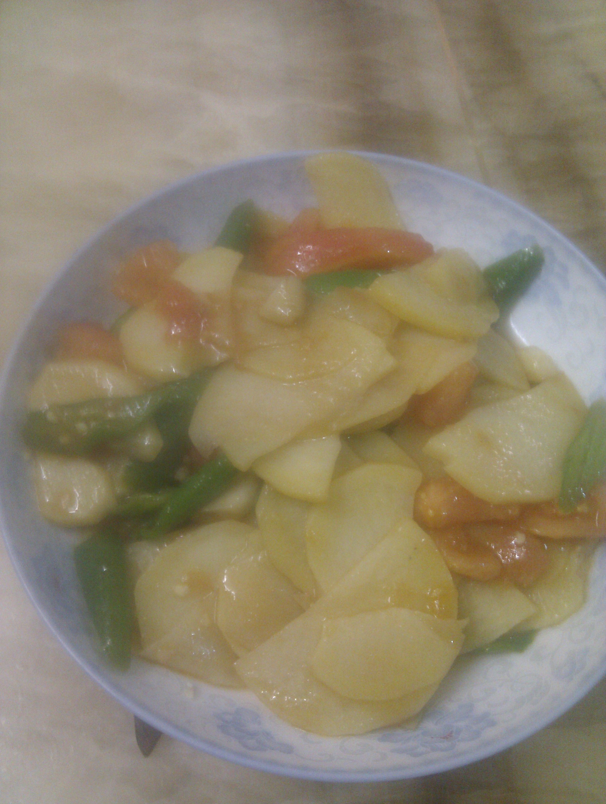 青椒番茄土豆片