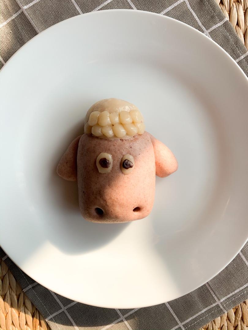 黑小麦卡通刀切馒头手工揉面水光肌两个造型详细步骤