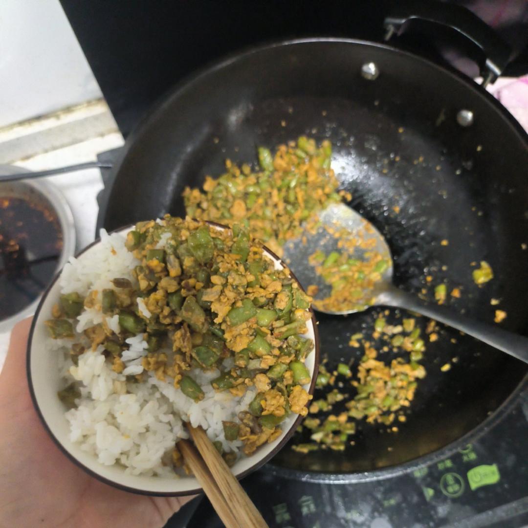 豆角炒鸡蛋
