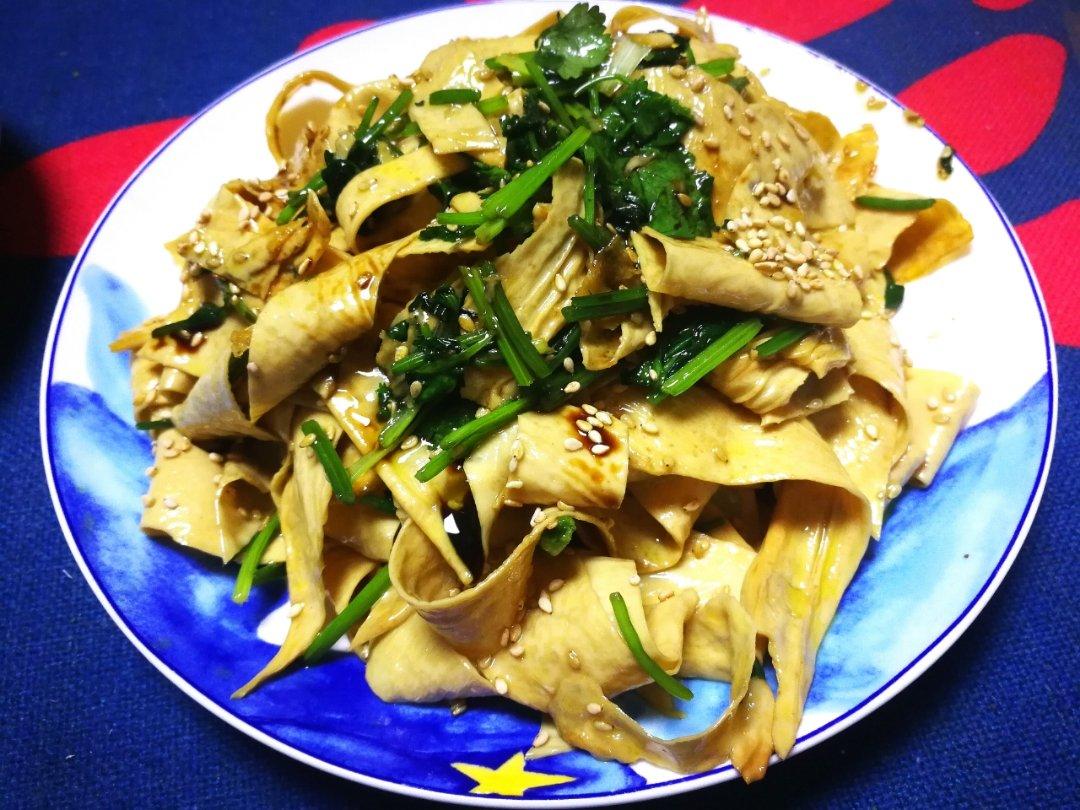香菜豆皮