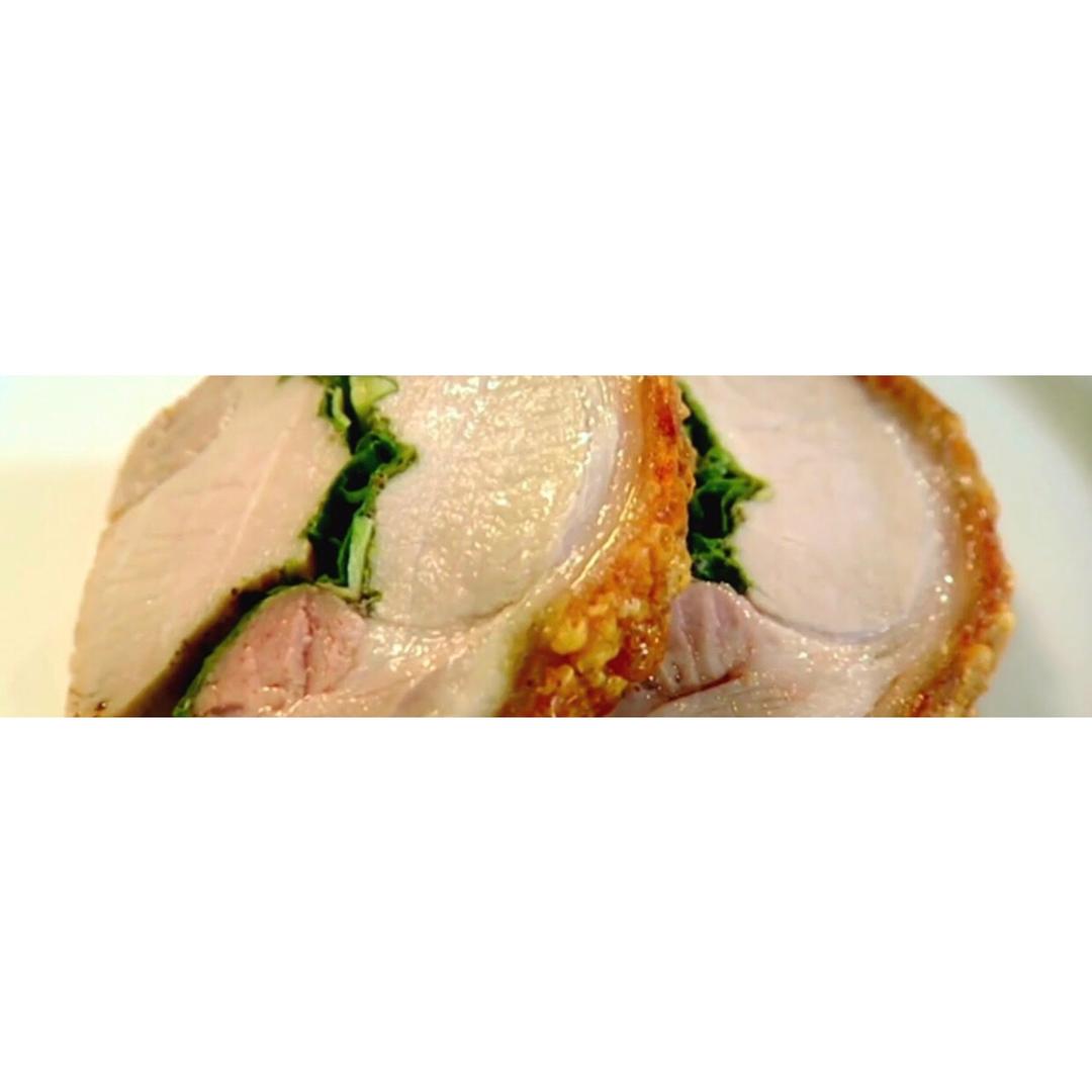 地狱厨房之烤脆皮柠檬鼠尾草猪肉卷Lemon sage pork脆皮五花肉卷