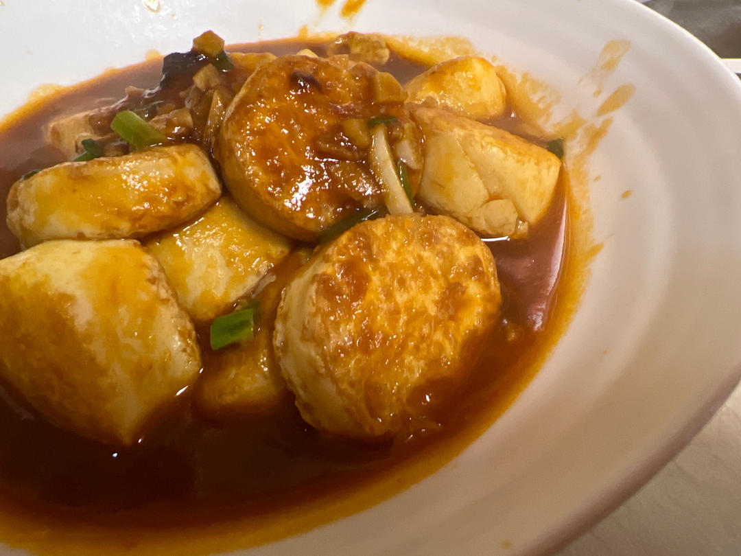 极简茄汁虾仁豆腐煲