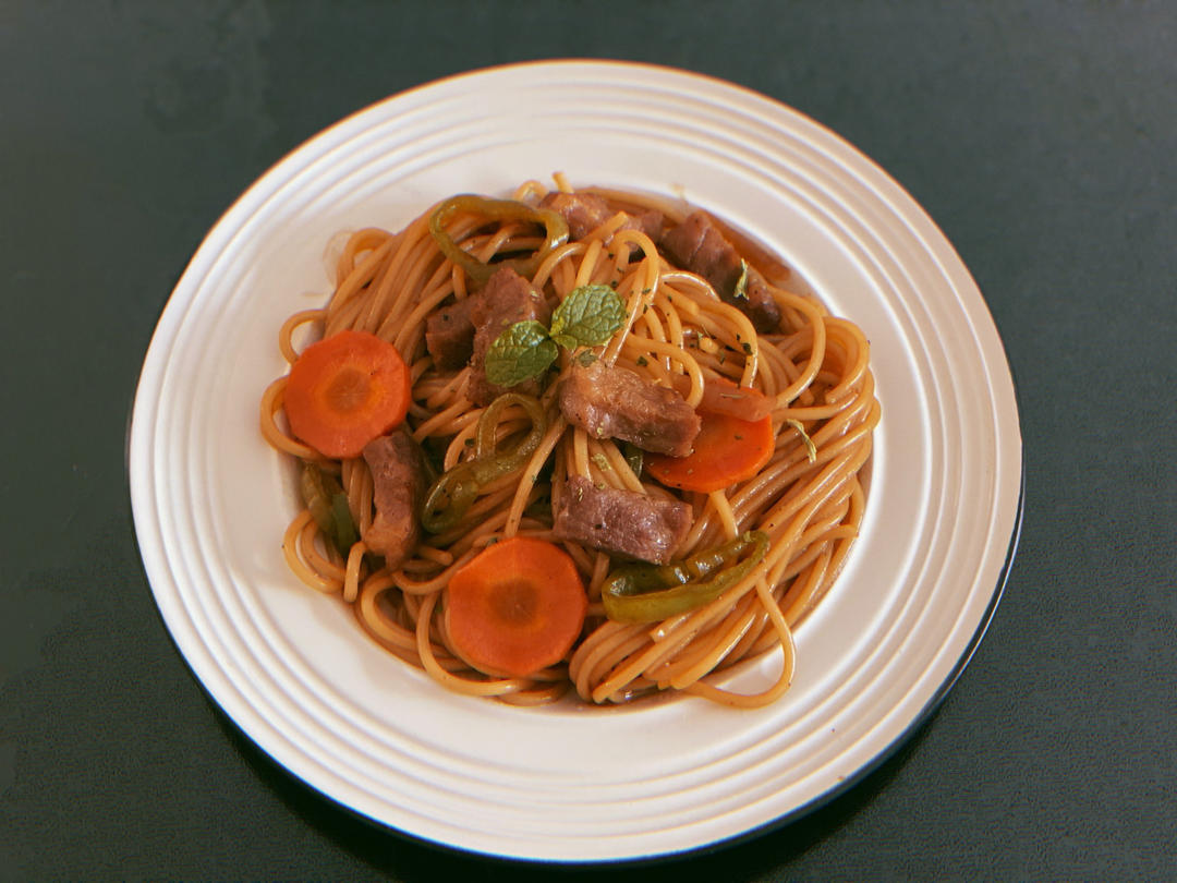 秒杀西餐厅黑椒牛排意面🍝