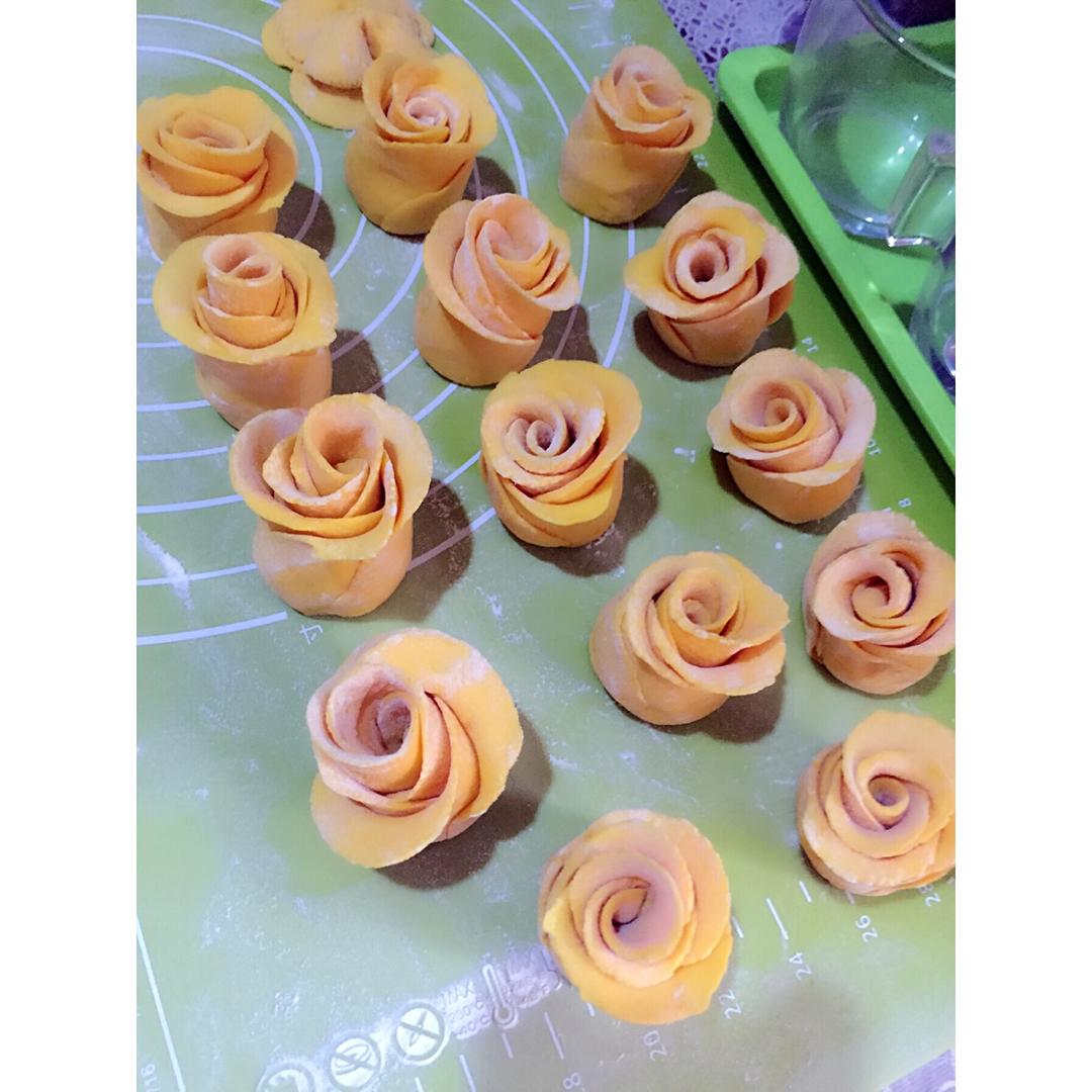 南瓜玫瑰花馒头