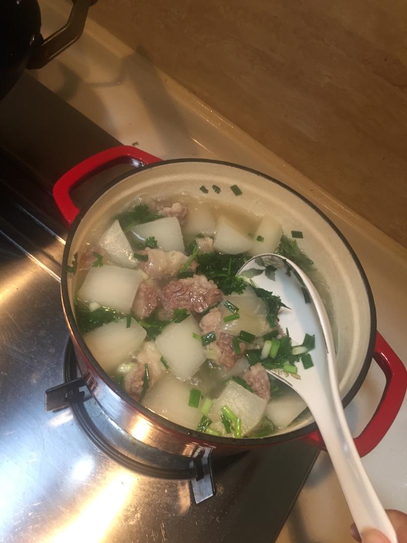 清炖萝卜牛腩汤（铸铁锅版）