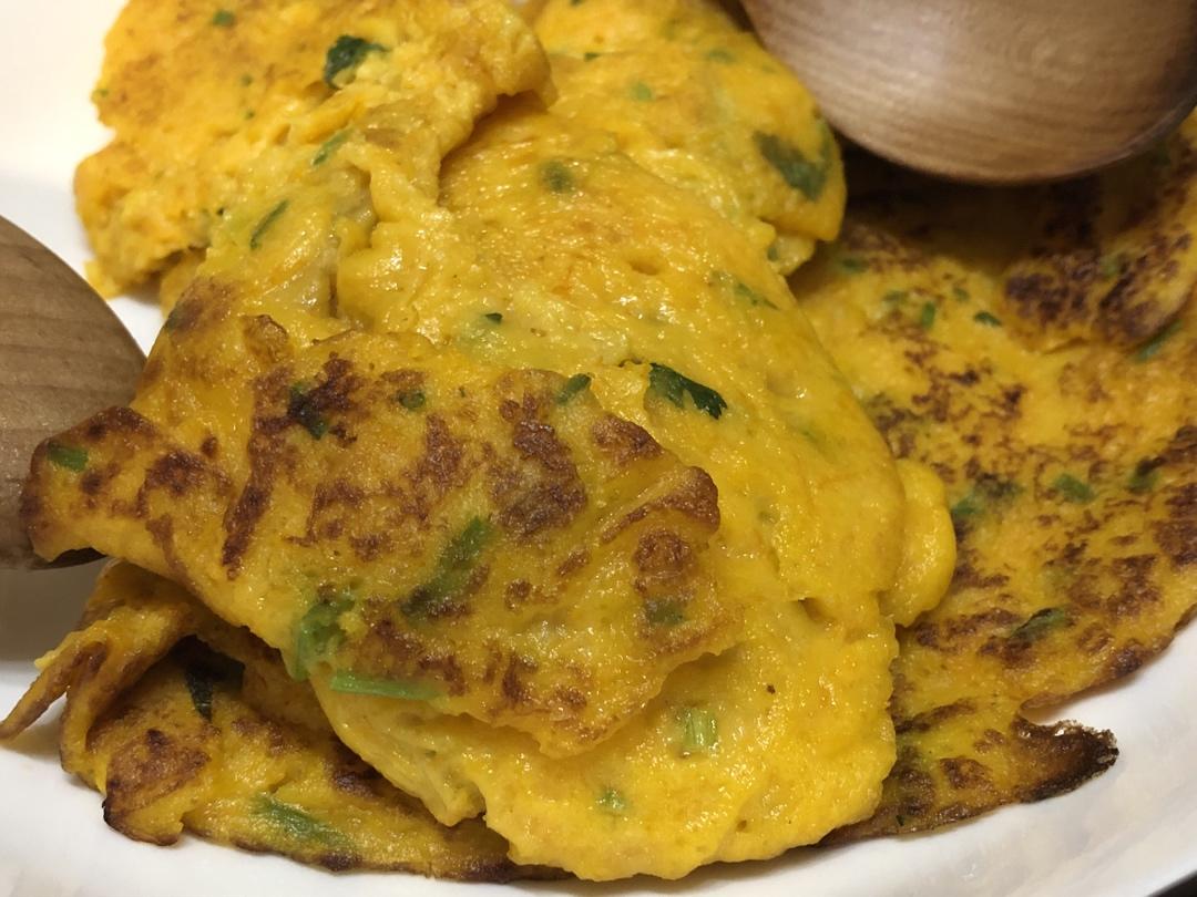 南瓜鸡蛋煎饼（平底锅版）