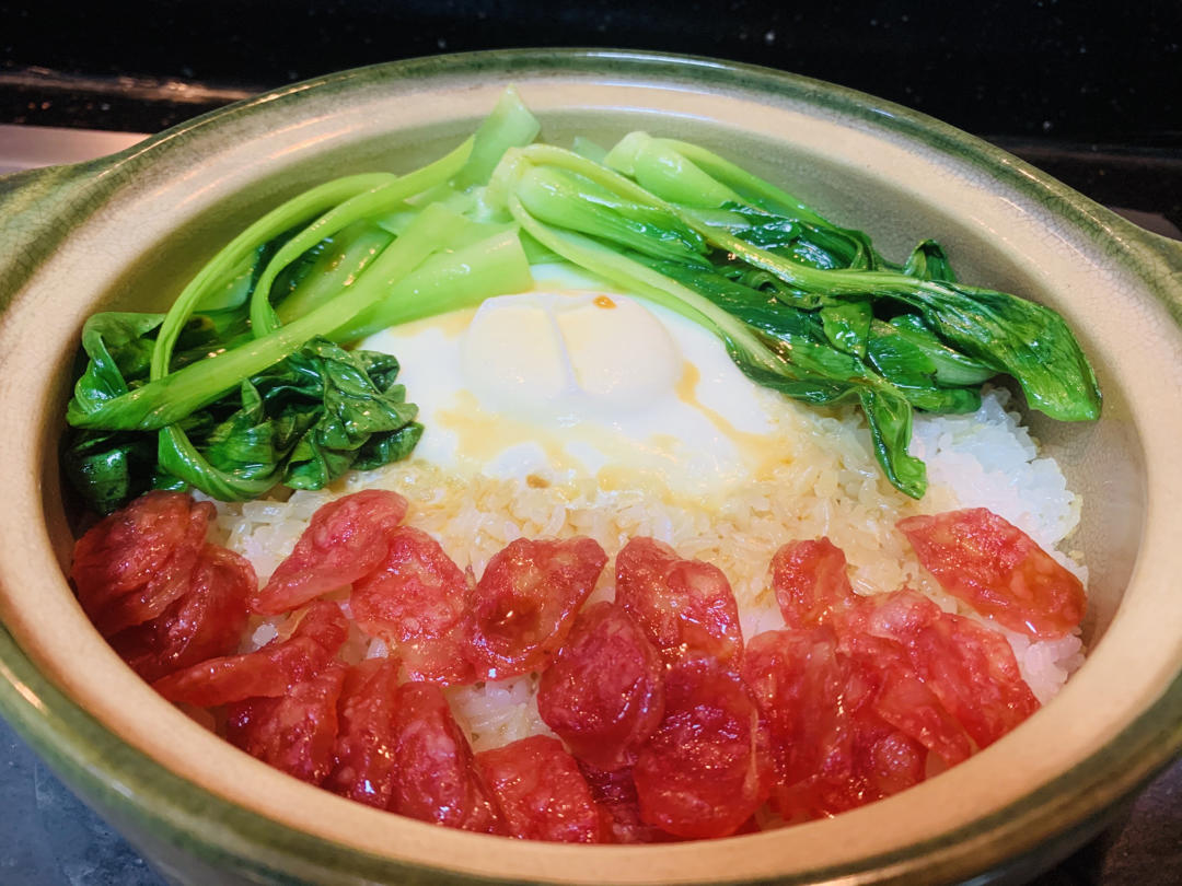 香喷喷的🍲腊肠煲仔饭（砂锅版）超简单神速