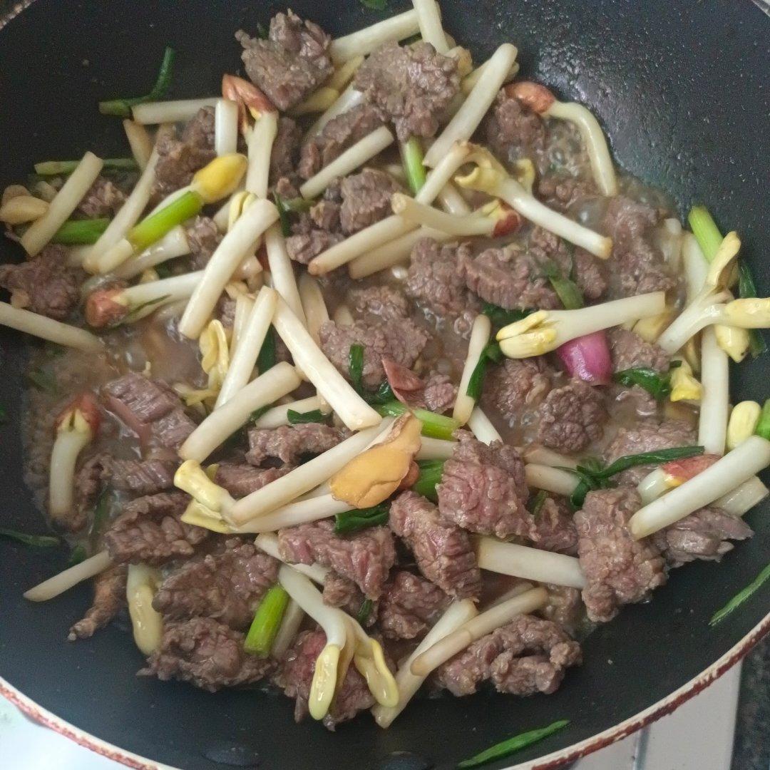 花生芽炒牛肉