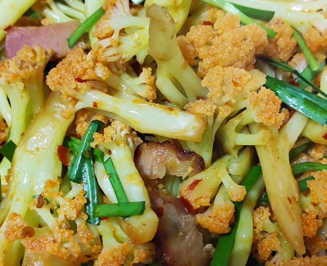 快手炒——咸肉花菜 快手炒——咸肉花菜