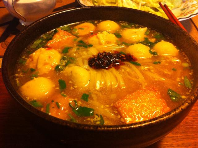 小葱麻油酱油面