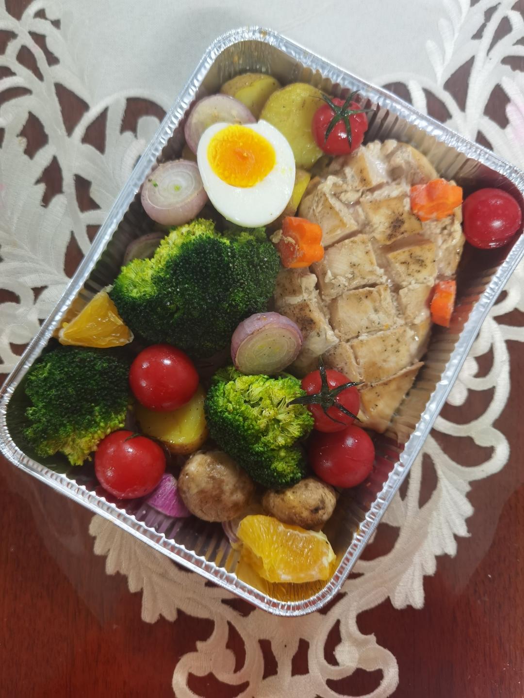 健康轻食｜ 黑椒时蔬烤鸡胸肉