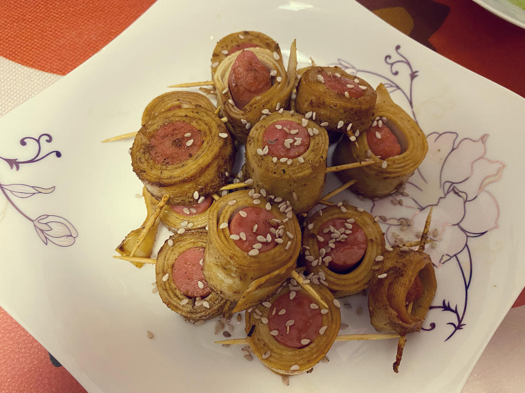 火腿豆皮卷