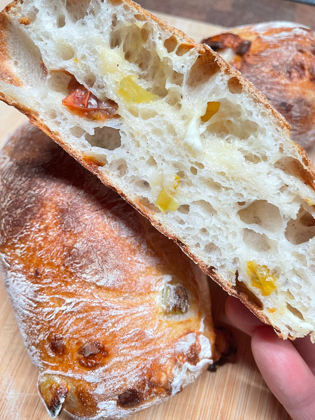 【ciabatta】家庭版恰巴塔，软乎乎的拖鞋面包