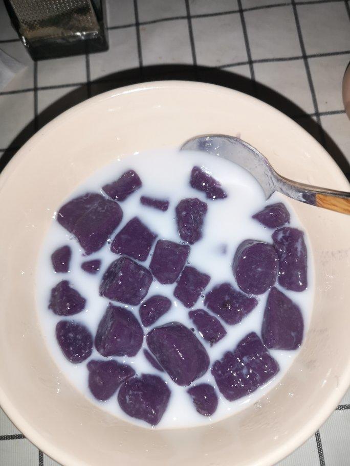 松宝778做的紫薯芋圆