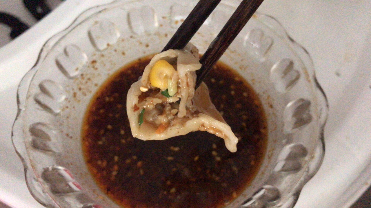 香菇玉米虾仁猪肉饺子