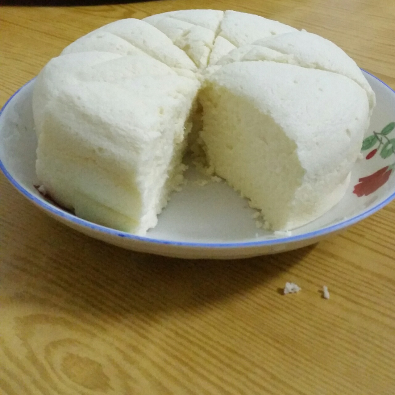 蒸蛋糕。。。清蒸戚风蛋糕---健康营养蒸出来（2蛋6寸）