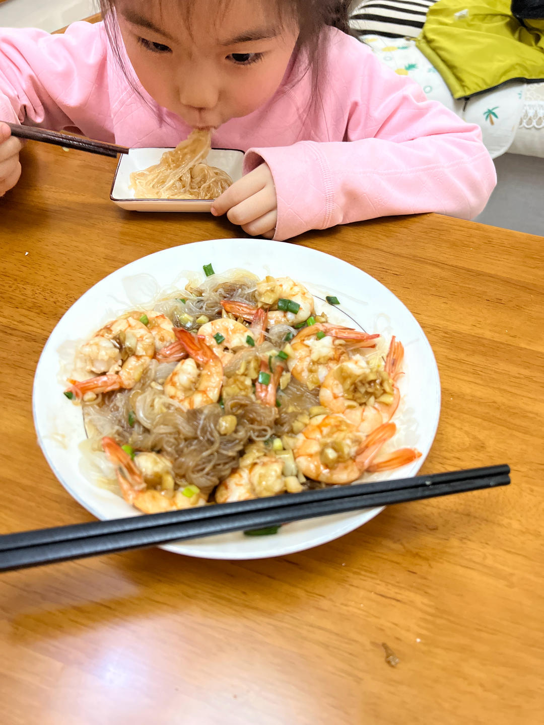 年夜菜之腰缠万贯~蒜蓉粉丝蒸虾尾