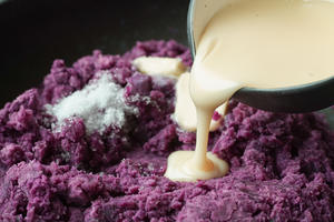 【爆浆紫薯仙豆糕】的做法 步骤3