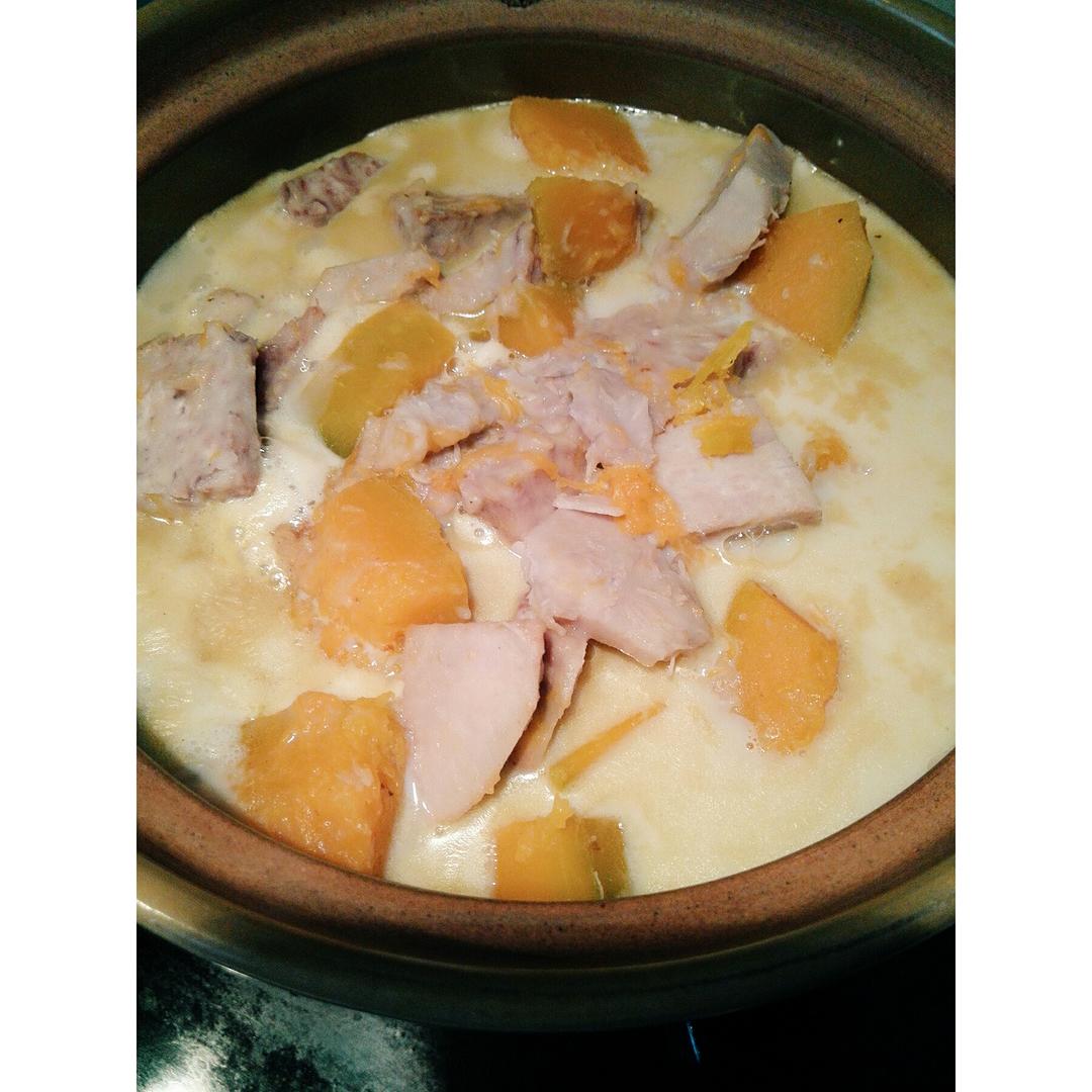 椰汁香芋南瓜煲