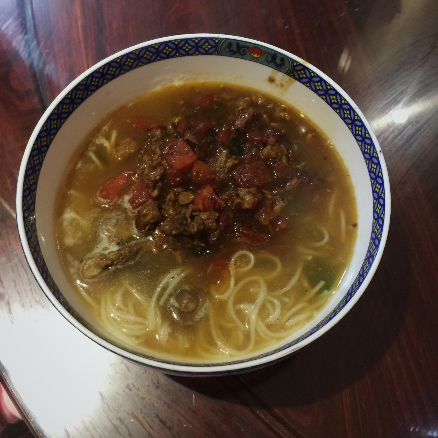 家常肉末面