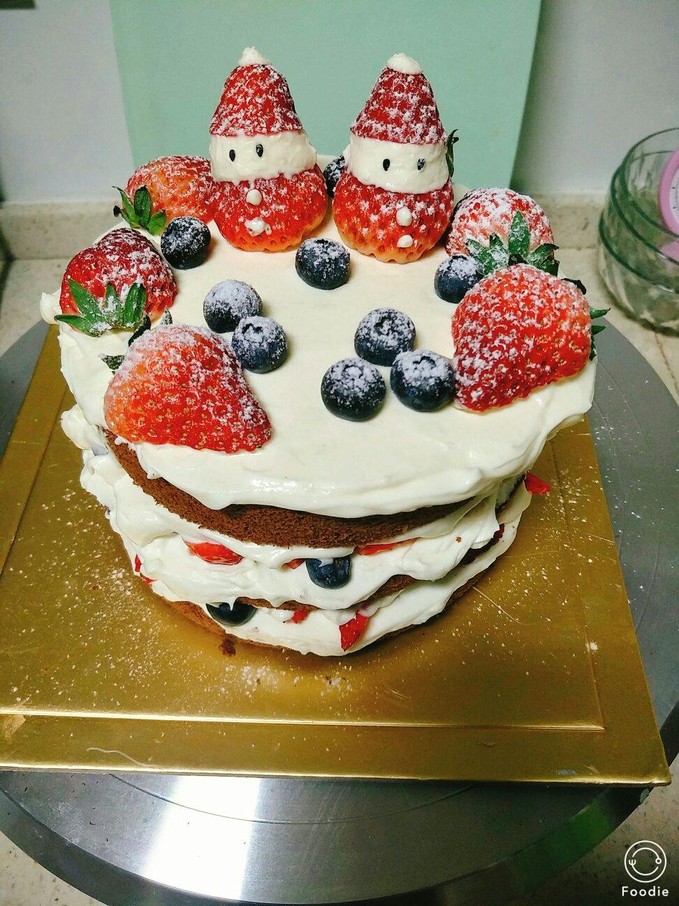 圣诞呆萌裸蛋糕