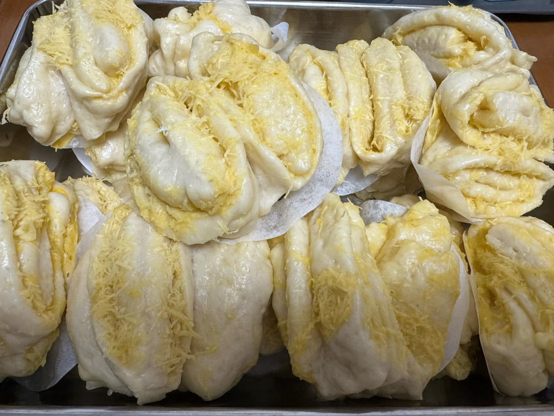 椰蓉花卷，无需发酵仅一次松弛就能无比松软！隔夜不变硬，比面包还好吃