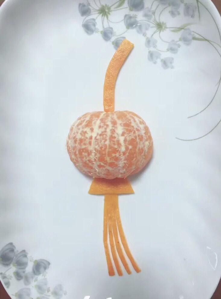 水果拼盘 桔子灯笼